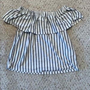 Banana Republic Off Shoulder Striped Top